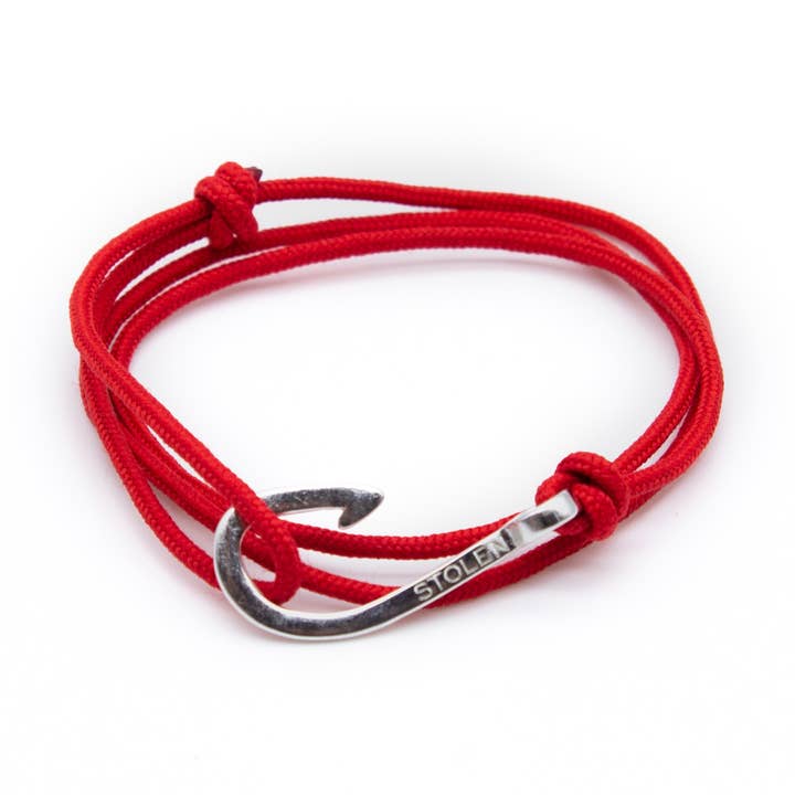 Portsalon rode armband met zilveren haak voor wholesale door Stolen Riches