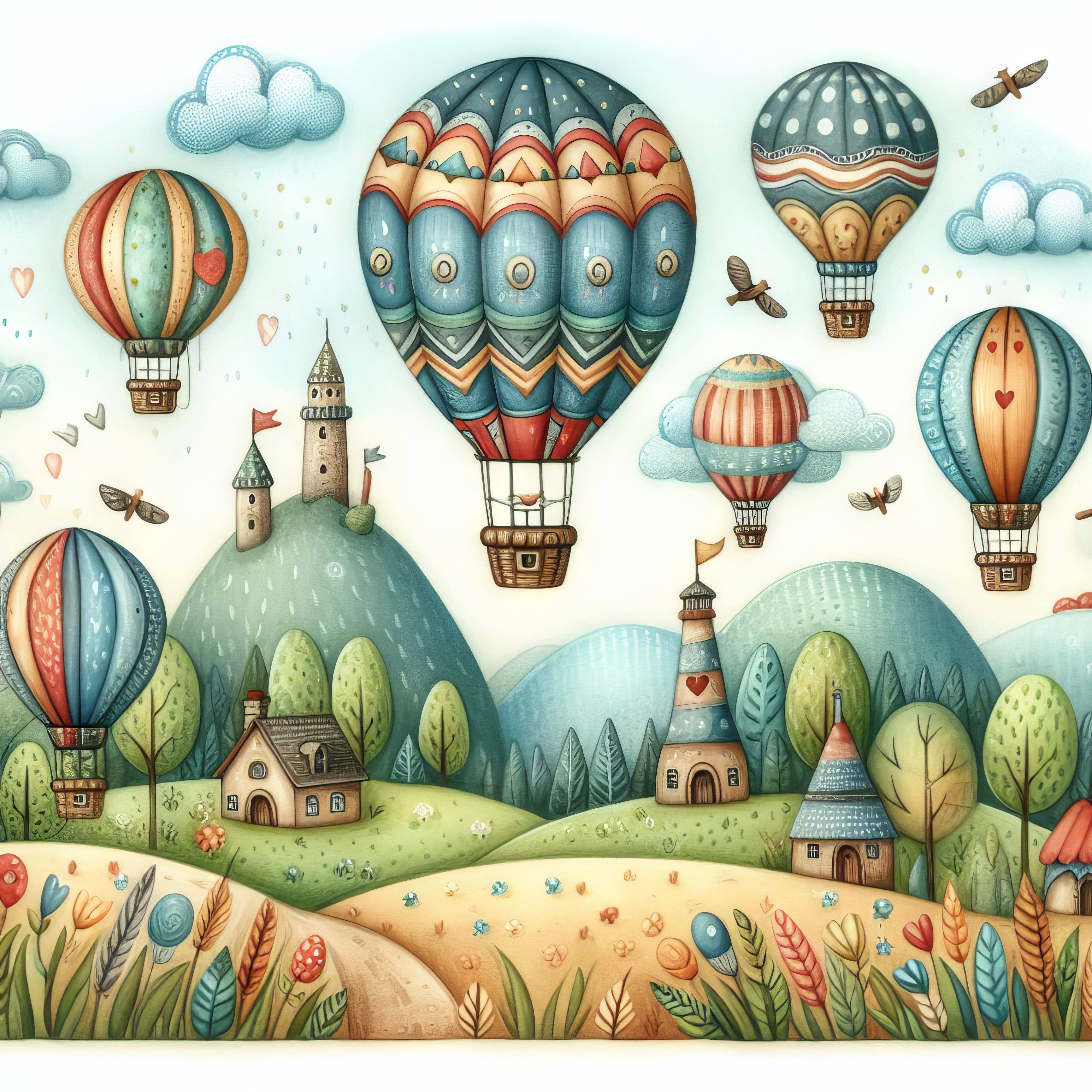 Amaranta Designs - Wholesale Everyday greeting card - Hot Air Balloons 30