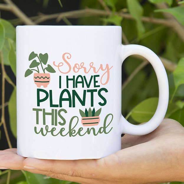 Sorry I Have Plants Coffee Mug, Garden Lover Gift for wholesale by Canary Road
