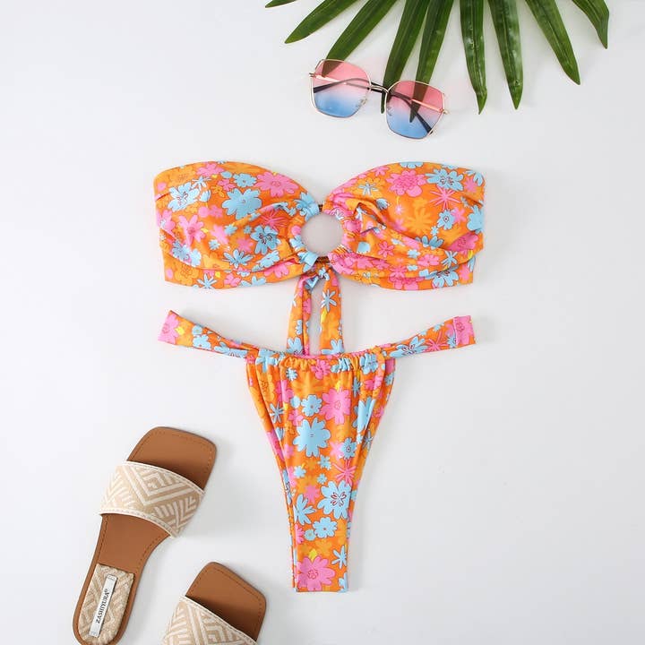 ACCITY - Wholesale Two Piece Swimsuit - Women's - Swimwear Women Floral Print Bikini For Summer_CWMW019511
