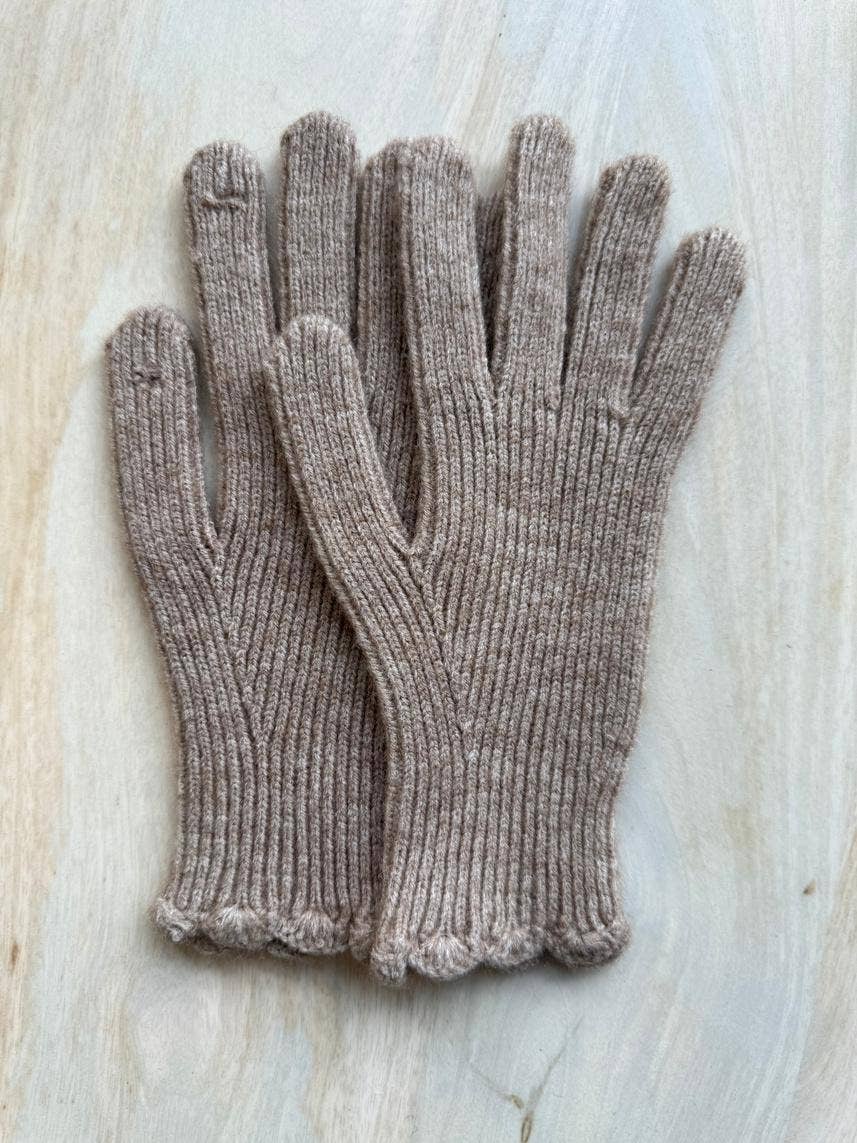 Cinnamon Creations - Wholesale Gloves – Women's - Long Rib Glove with Finger Touch Hole GL0151