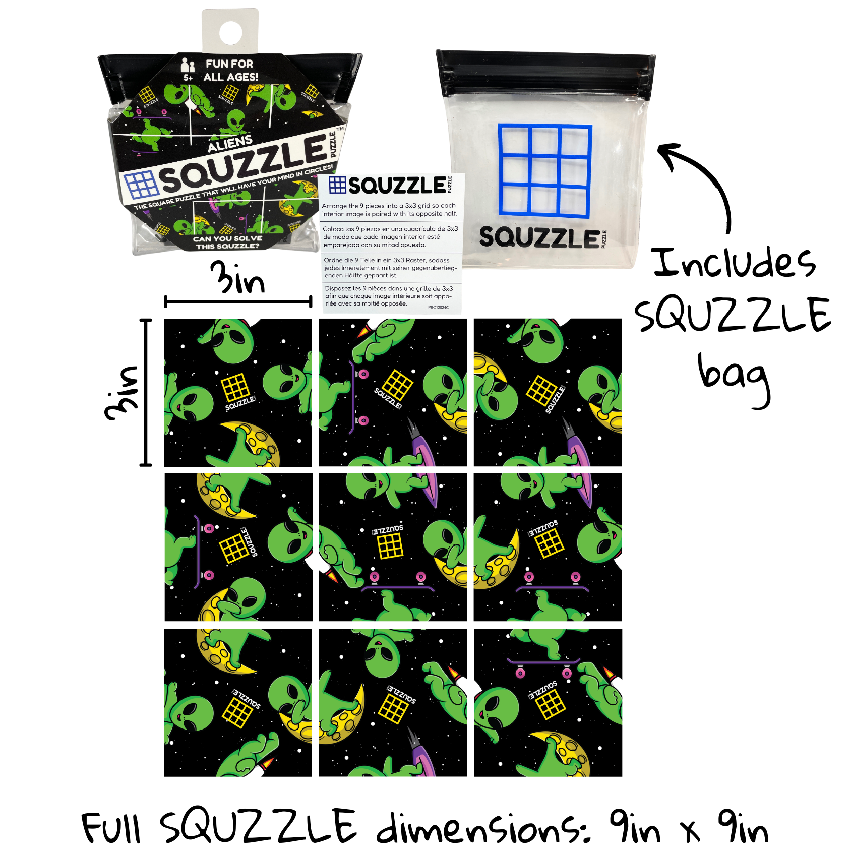Fun Squared Games - Wholesale Puzzle - Kids - Aliens Squzzle Puzzle2