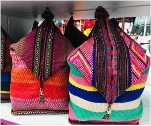 The Winding Road - Wholesale Crossbody Bag - Women's - Handwoven Sling Bag / Backpack with Zip Top from Peru19