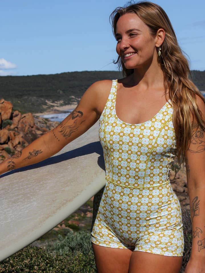 CEACEA SWIMWEAR, ACTIVEWEAR, KIDS SWIM - Wholesale One Piece Swimsuit - Women's - HARPER SHORTY SURF SUIT - BEACH BLOSSOM7