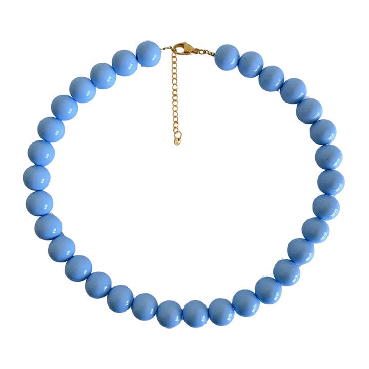 Bold Beads Necklace | Sky for wholesale by vanMauZ
