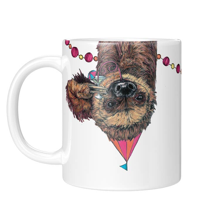 Fawn & Thistle Ltd (US Duties Paid) - Wholesale Coffee Mug - Party Sloth Mug | Animal Coffee Mug | Sloth Gift | Mug1