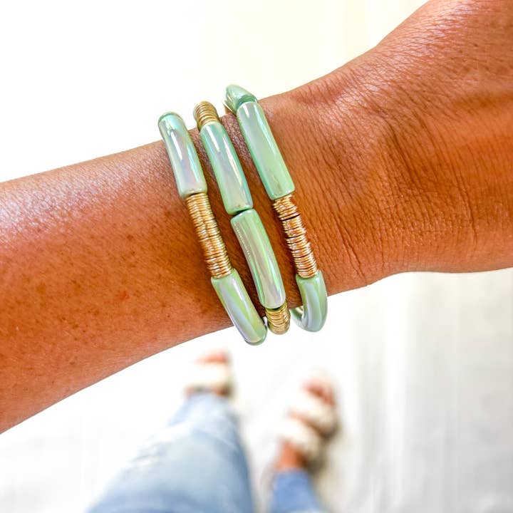 Savvy Bling - Wholesale Beaded Bracelet - Metallic Tube Bracelets28