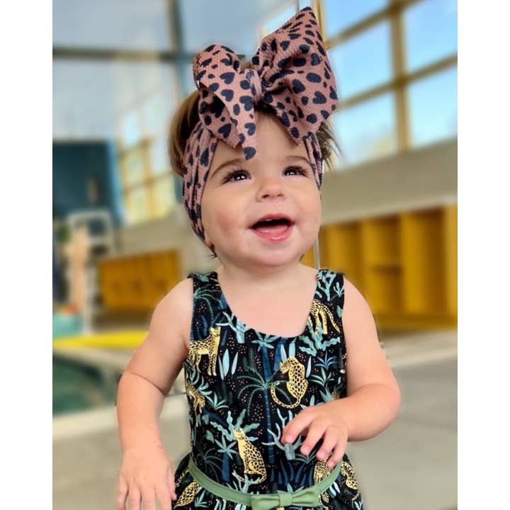The Honey Bows – Engroshandel Hårsløjfe - Børn – Leopard Print Hårbue, Gepard Bue, Neutral Sløjfe