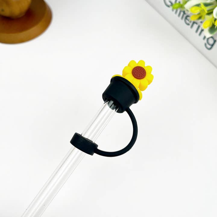 SoapElenGlen - Wholesale Drinking Straw - Sunflower Straw Topper