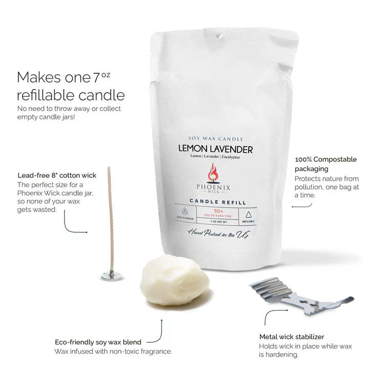 Phoenix Wick - Wholesale Jar/Filled Candle - Candle-Making Kit45