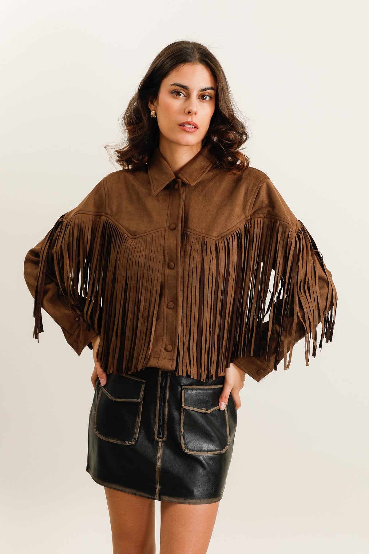 Daphnea - Wholesale Jacket - Women's - 5956 FRINGED JACKET4