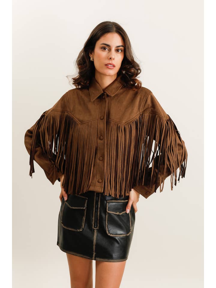 Daphnea - Wholesale Jacket - Women's - 5956 FRINGED JACKET4