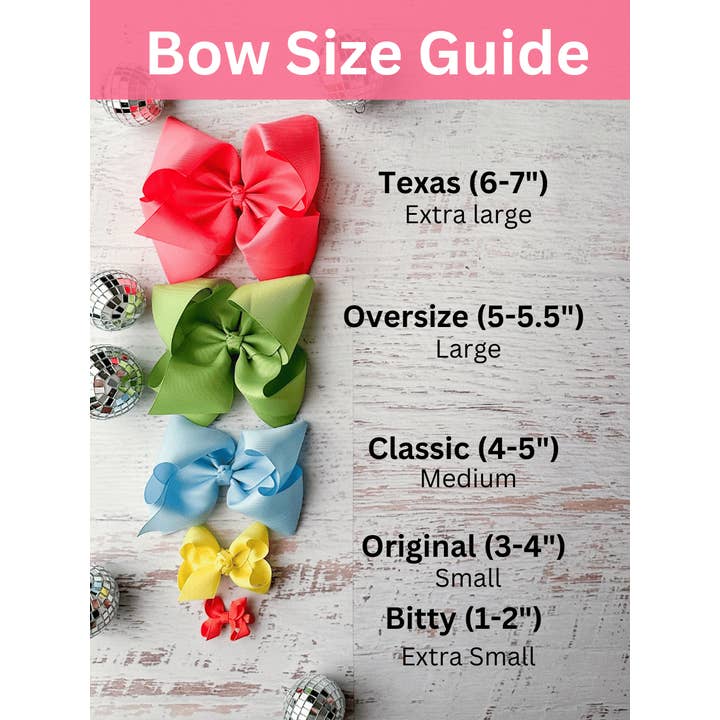 The Hair Bow Company - Wholesale Hair Bow - Kids - Classic Grosgrain Hair Bow - French Clip - 4.5"