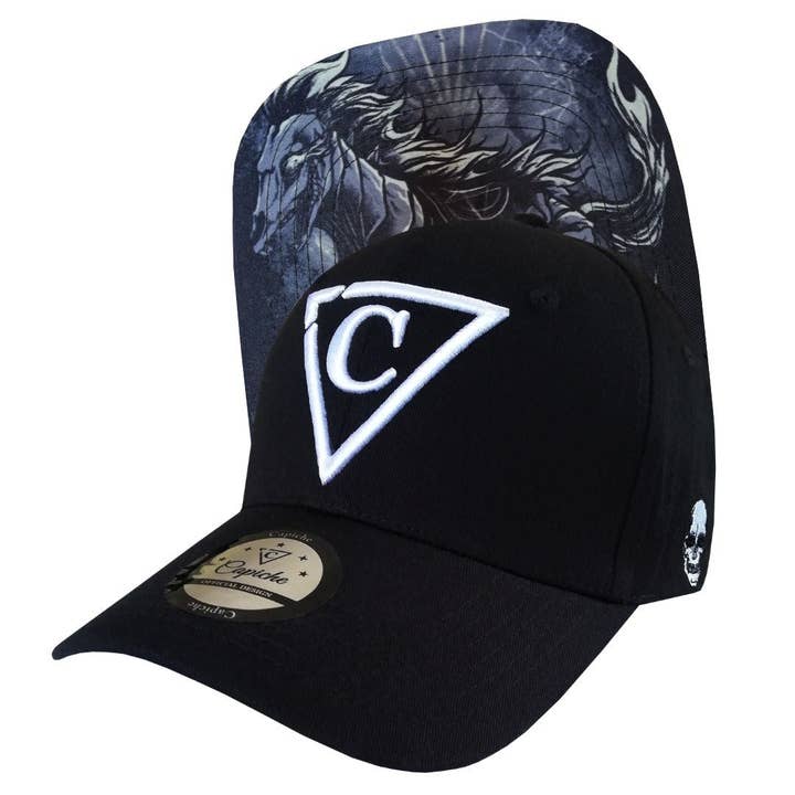 Immortal Horse Curved Baseball Cap - Black voor wholesale door Capiche