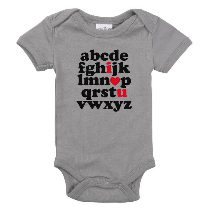 Spunky Stork - Wholesale Screen Printed T-Shirt - Kids - Love ABC Valentine's Day I Love You Organic Baby Kids Shirt1