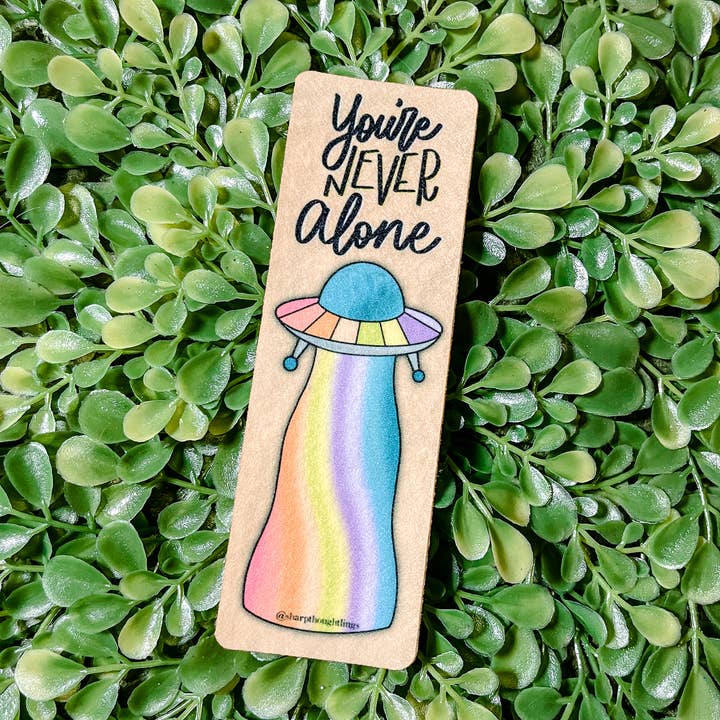 Sharp Thoughtlings – Großhandel Lesezeichen – Du bist nie allein UFO Filz Lesezeichen