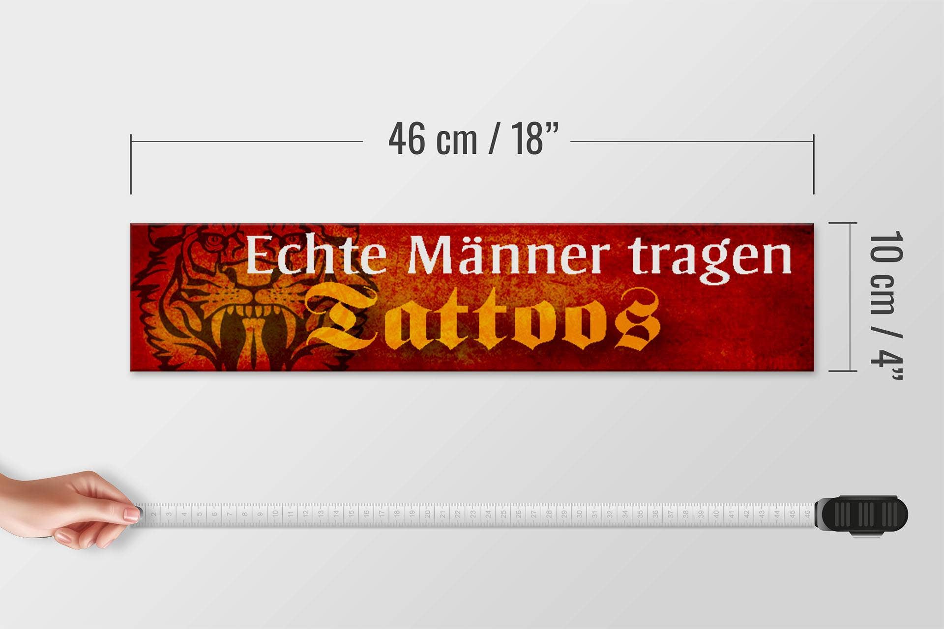 Femer - Wholesale Sign - Wooden sign saying 46x10 cm real men wear tattoos decorative sign wooden sign4