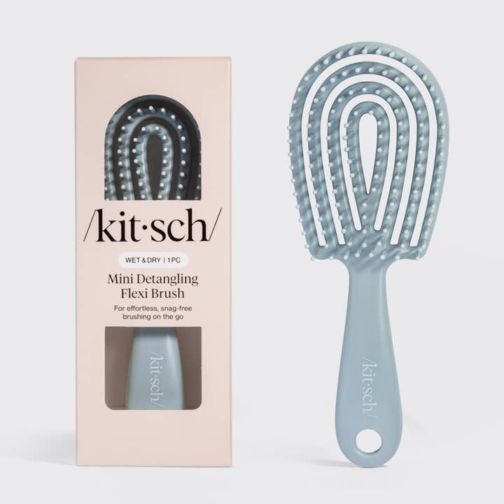 Mini Haze Blue Detangling Flexi Brush for wholesale by KITSCH