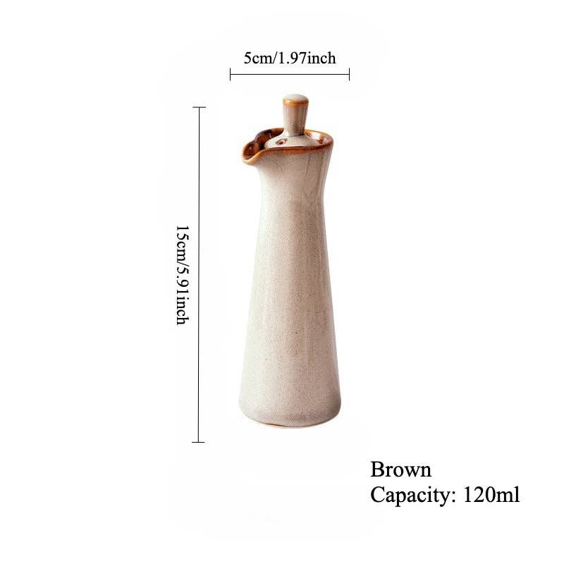 Gohobi （We cover U.S. import duties） - Venta al por mayor Dispensadores de aceite/vinagre - Botella de condimentos de cerámica japonesa Gohobi con cambio de horno2