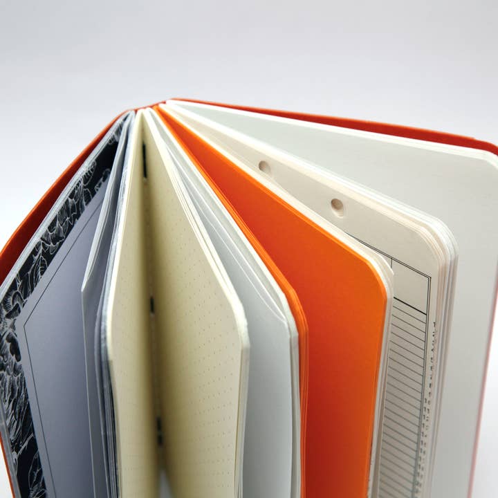 Original Brooks - Wholesale Notebook - Orange Handsewn Notebook with Assorted Paper7