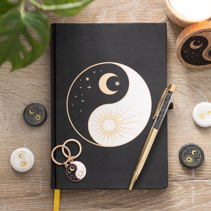 Something Different Wholesale - Wholesale Journal/diary - Yin Yang Journal with Black Obsidian Pen