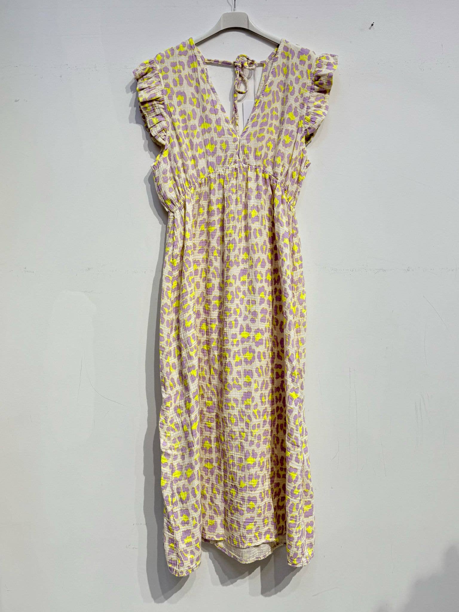 NOELINE - Vente Robe – femme - Robe longue en gaze de coton 2558-GROS LEOPARD4