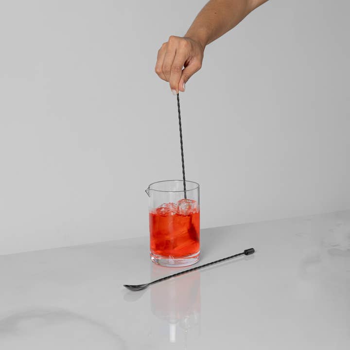 A Bar Above - Wholesale Bar Tool - Bar Spoons (Spiral Handle, Set of 2) Black, Standard Length1