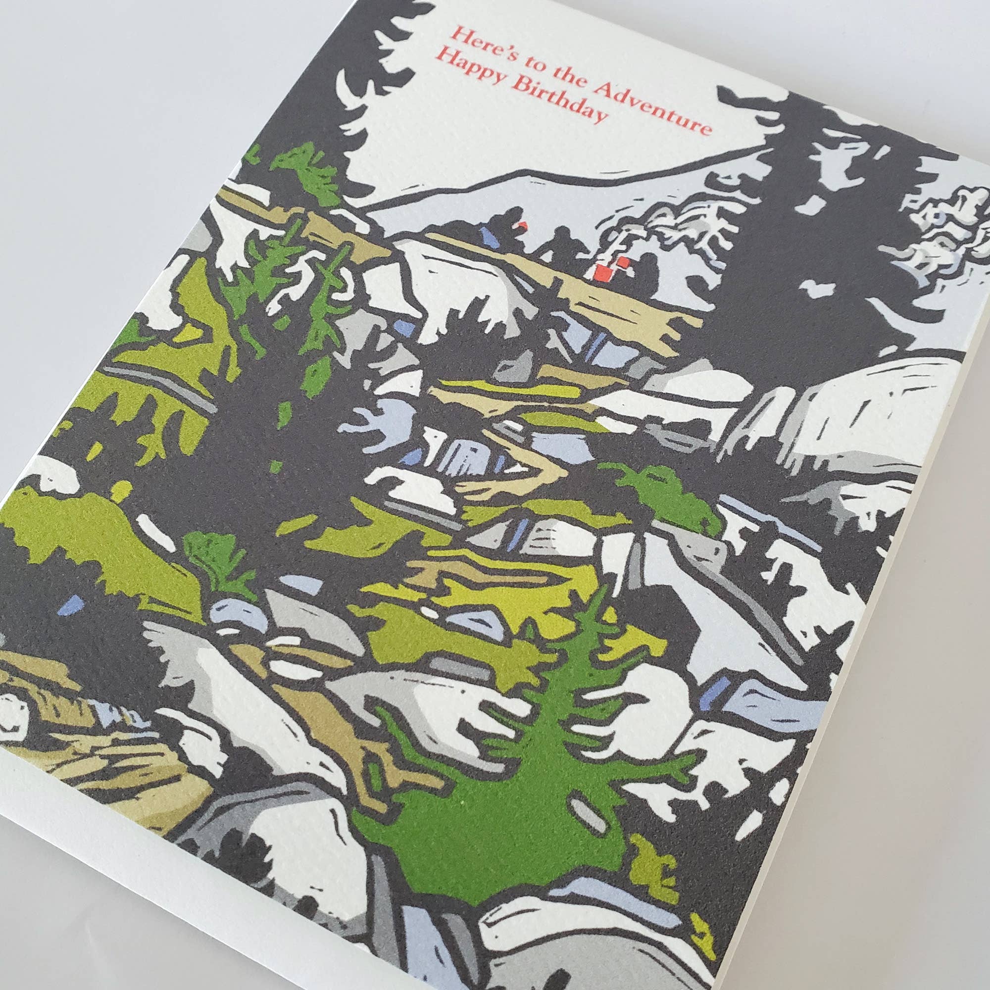 Little Green – wholesale Birthday card – Mountain Adventure Happy Birthday Greeting Card2