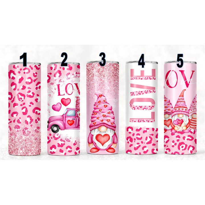 20 oz Skinny Valentine's Day Tumbler Double Wall for wholesale by Misty's Merch