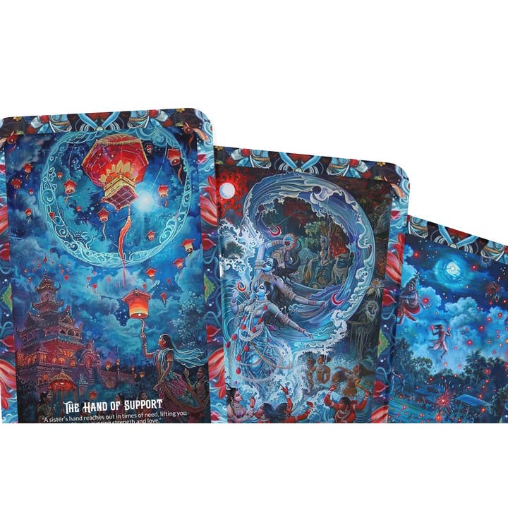 IBIZA TAROT – wholesale Tarot cards – Sacred Sisterhood Oracle: Celebrate the power of feminine connection with this 22-card deck, nurturing sisterhood and inner wisdom.7