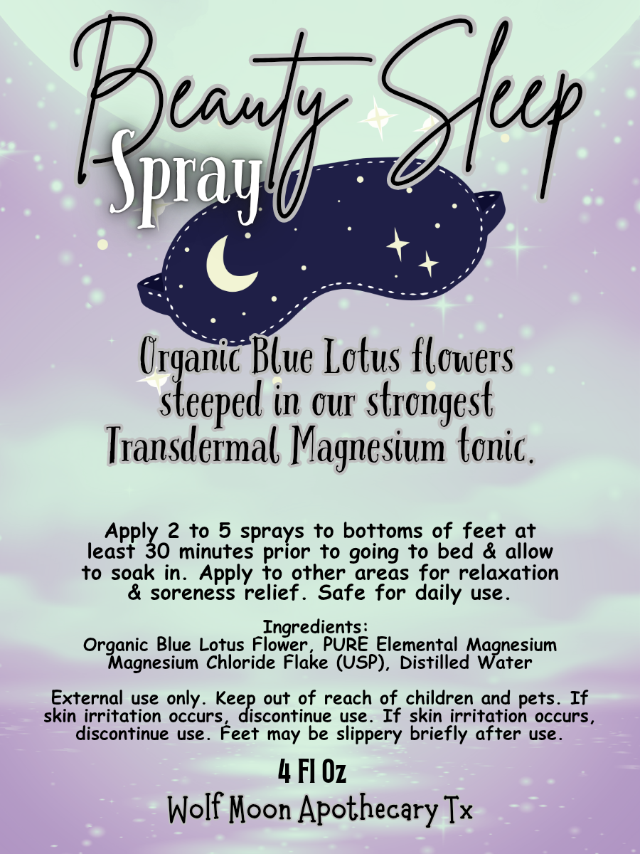 Wolf Moon Apothecary Tx - Wholesale Bath/Body Oil - Blue Lotus Beauty Sleep | Magnesium | Advanced Sleep Support1