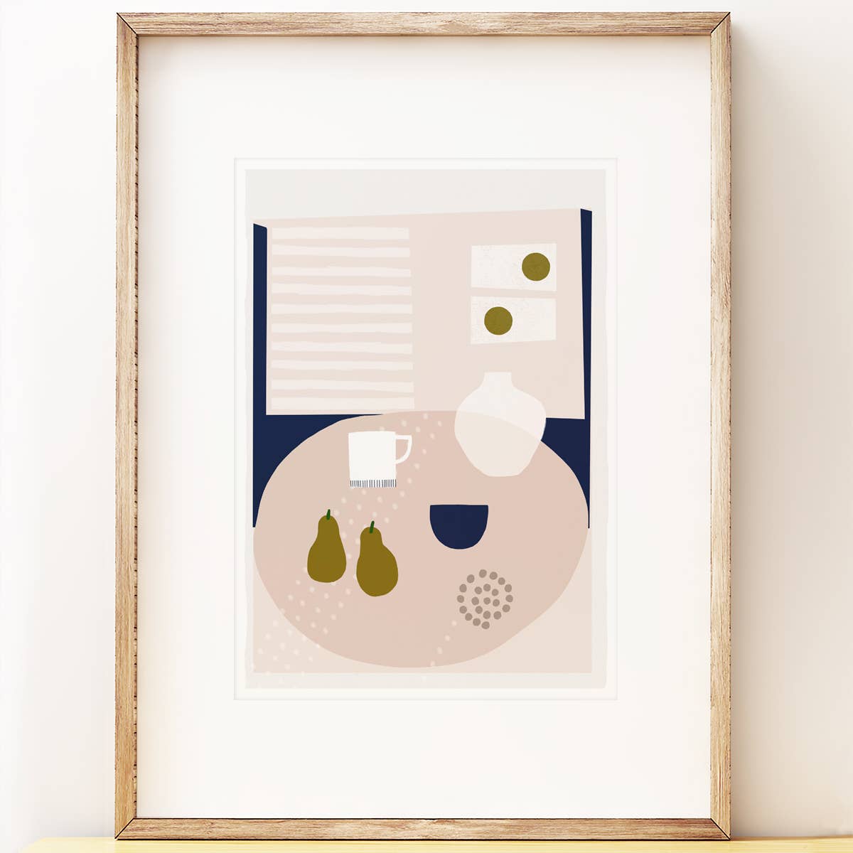 Francesca Iannaccone – wholesale Art print – Kettle's Yard Pears Modern Still Life Art Print2