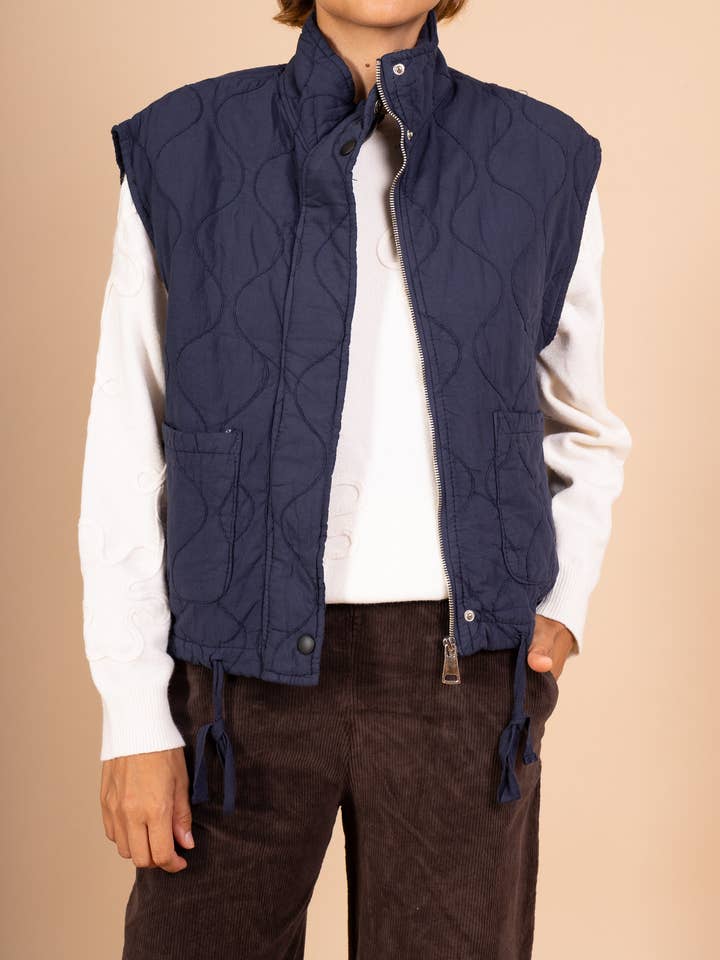 Quilted sleeveless jacket PV2520 for wholesale by Pépouz' Paris