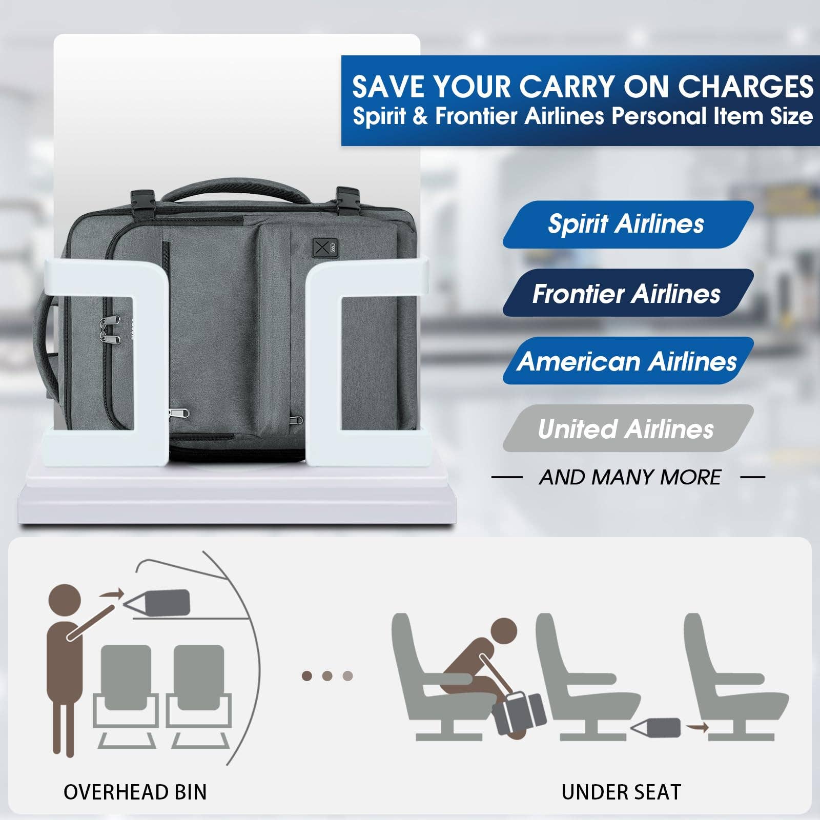 wandf - Wholesale Backpack - Unisex - Laptop Backpack 17 Inch with Wet Pocket For Spirit Airlines9