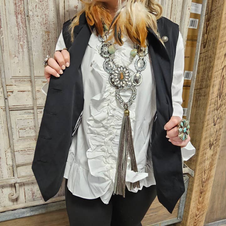 A Rare Bird Shop - Wholesale Blouse - Women's - White One size Ruffle Shirt