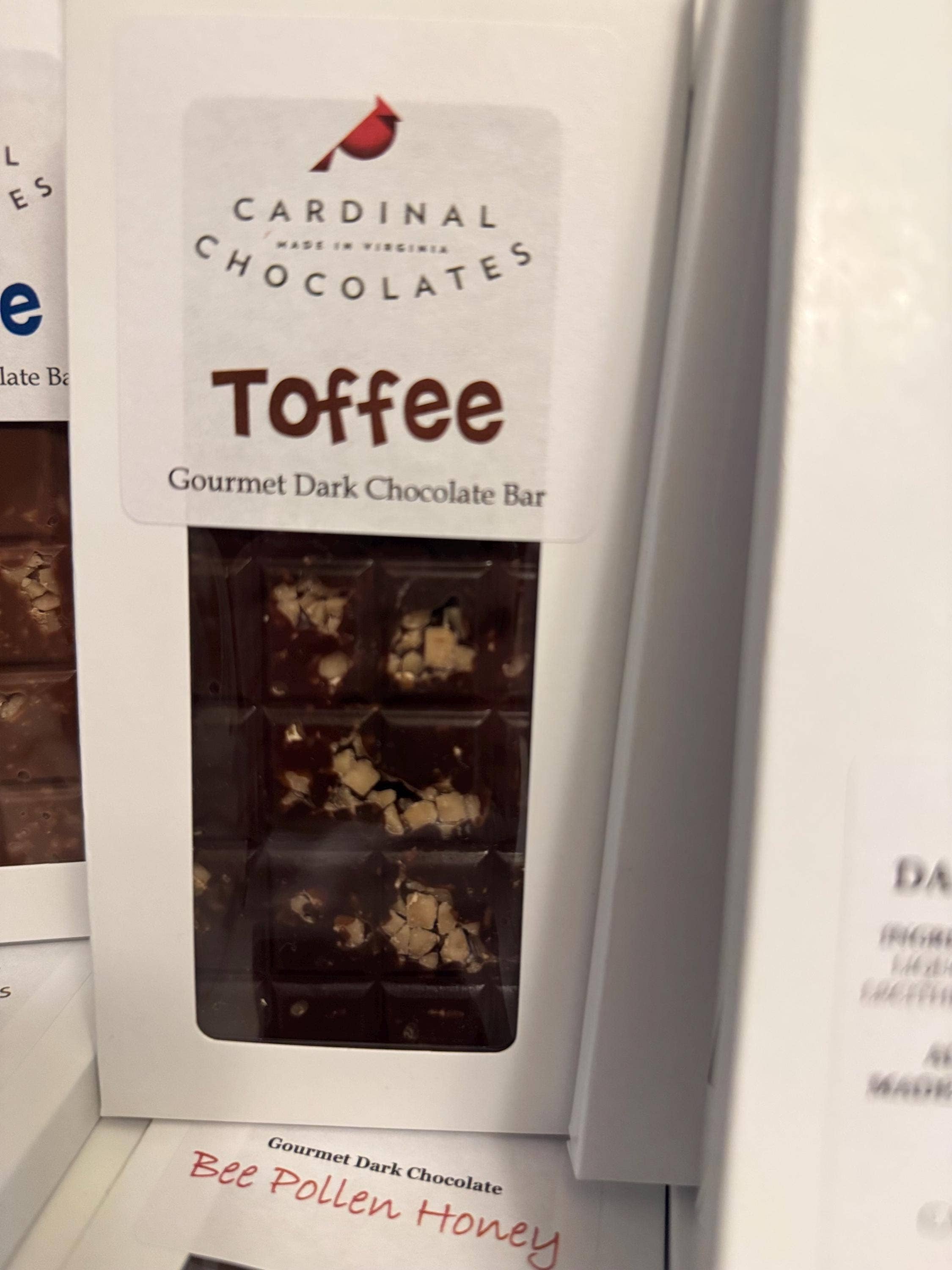 Cardinal Chocolates - Wholesale Chocolate Bar - Gourmet Toffee Chocolate Bar in Milk or Dark Chocolate2