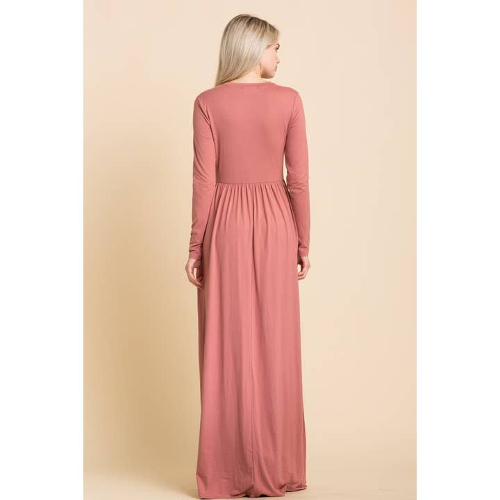 Reborn J - Wholesale Dress - Women's - Basic long sleeve maxi in plus size16