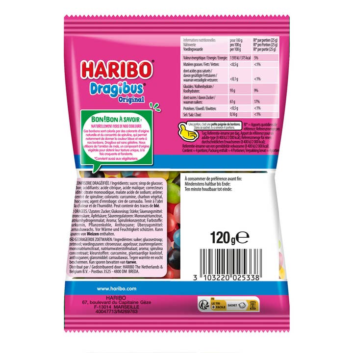 123bonbon – wholesale Gummy – HARIBO Dragibus - 0.26 lb bag1