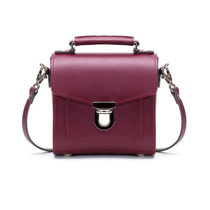 Handmade Leather Sugarcube Handbag - Oxblood - Small for wholesale by Zatchels