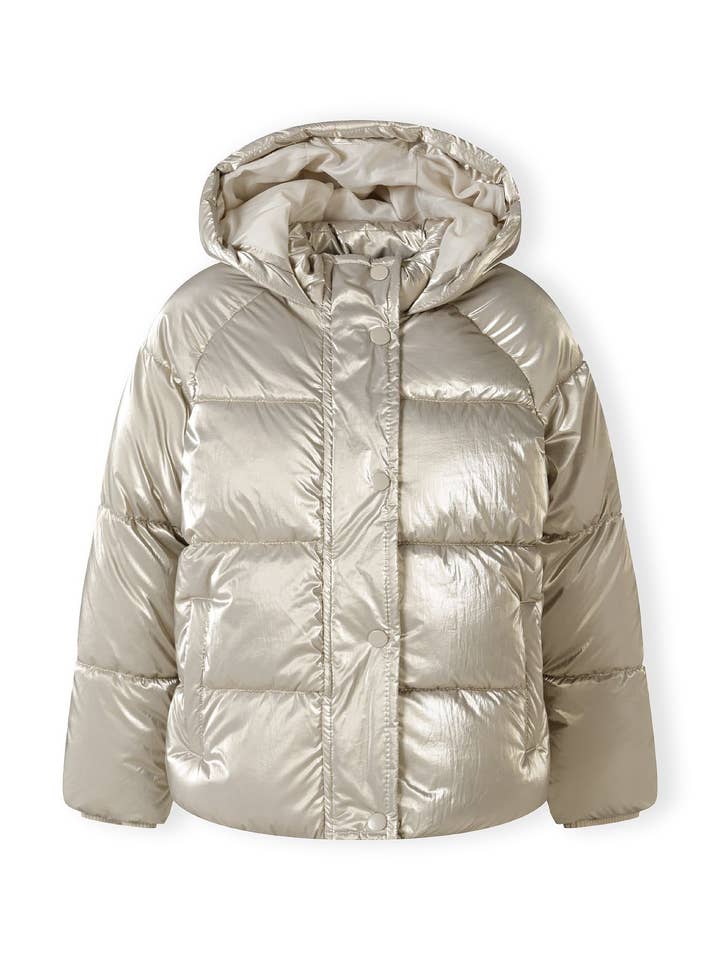 Giacca imbottita da ragazza con chiusura a pressione beige per la vendita all'ingrosso da parte di Minoti sp. z o.o.