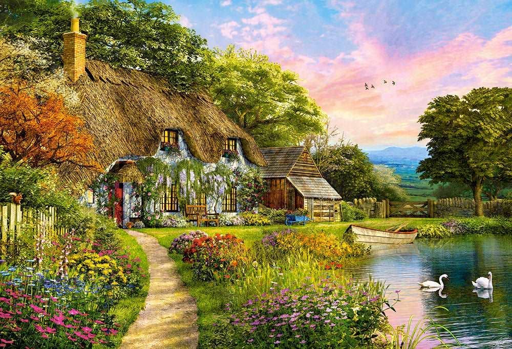 TREFL by Bridge Toys - Wholesale Puzzle - Adult - 1500 Piece Jigsaw Puzzle, Countryside Cottage, Idyllic puzzl1