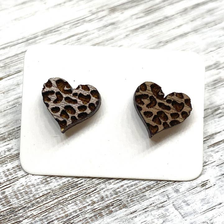 Hartstuds met luipaardprint voor wholesale door Holly and Liz