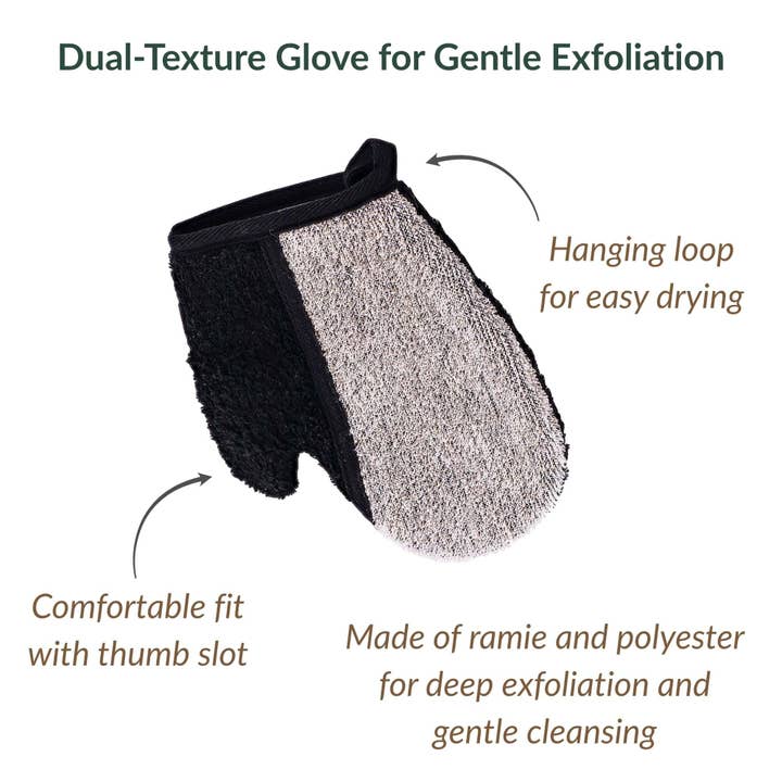 Evideco French Home Goods - Wholesale Exfoliating Gloves/Mitts - Body Scrubber Glove - Dual-Sided Exfoliating Mitt20
