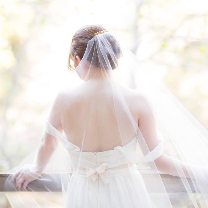 Bespoke Bridal - Wholesale Veil - Women's - Orchid Single Tier Chapel Veil3