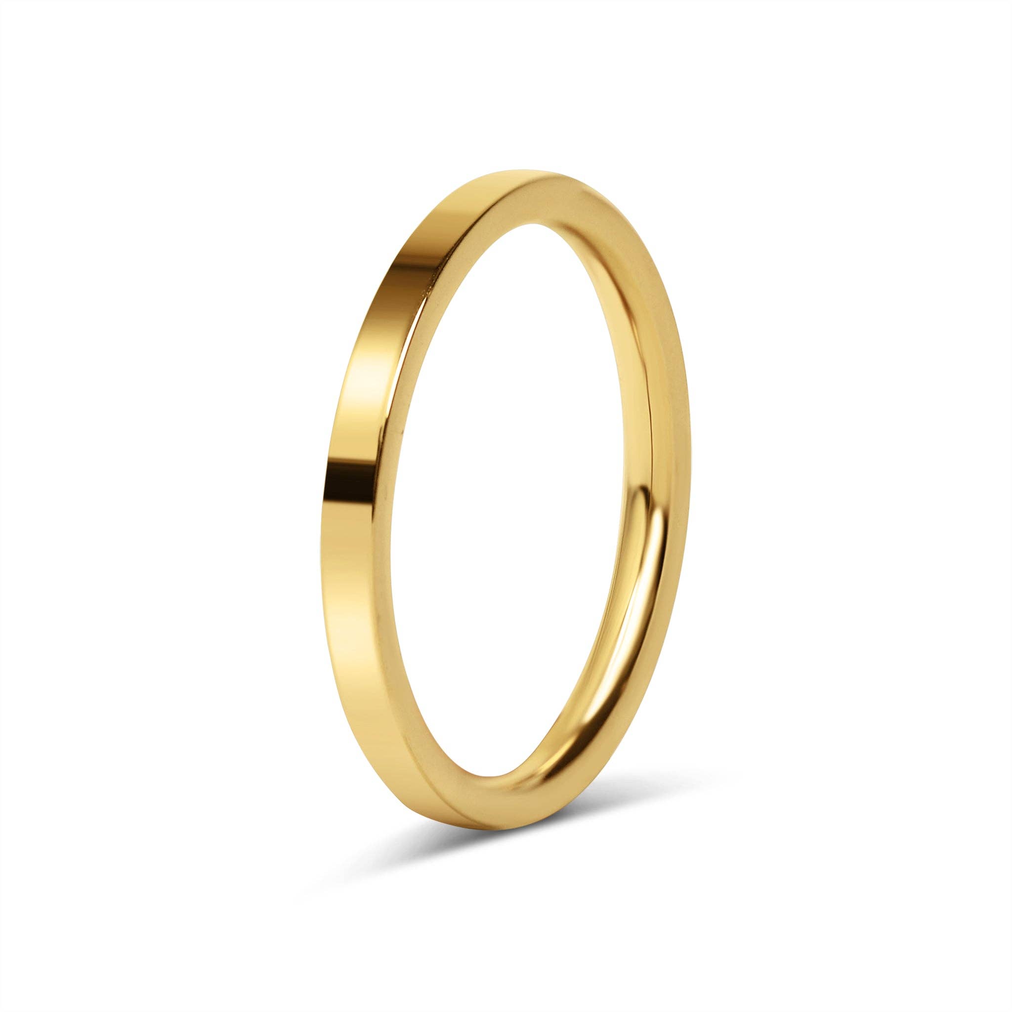 WJW - Wholesale Band/Stacked Ring - 18K Gold Stainless Steel Blank Flat Band Ring8