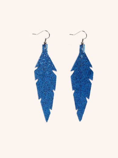 PLUMES Midi, Bleu pailleté pour la vente par Viaminnet