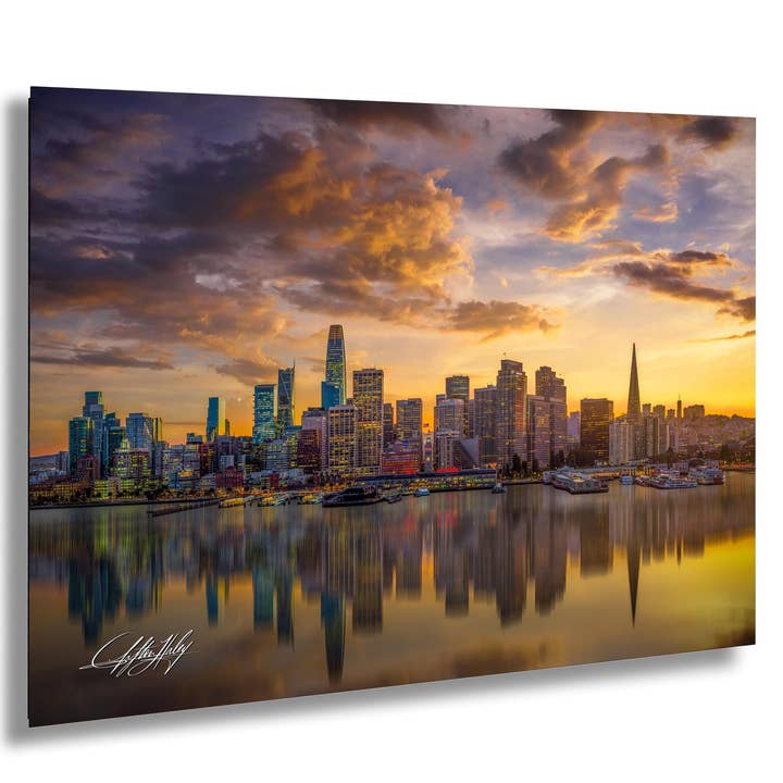 Impression de la ligne d'horizon de San Francisco | Heure dorée pour la vente par Clifton Haley Photography