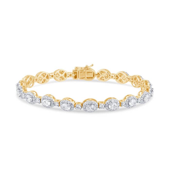 Certified 4.88 CTW Vs Lab Grown Gold Fancy Bracelet for wholesale by White Rock