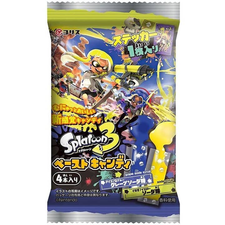 Global Bite Co - Wholesale Gummy - Coris Splatoon 3 Paste Candy Grape & Soda (Pack of 12) (Japan)