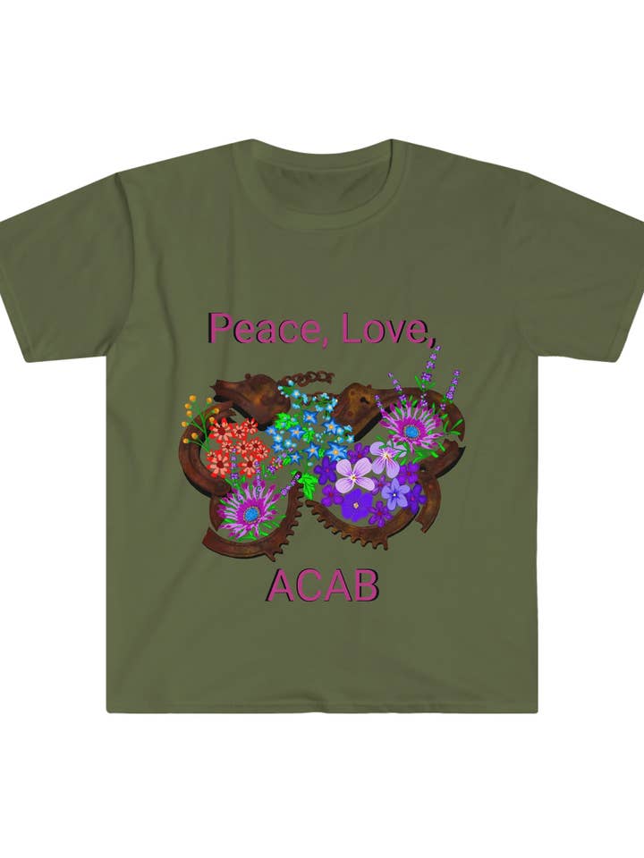 Peace, Love, ACAB T-Shirt for wholesale by Queer The Way